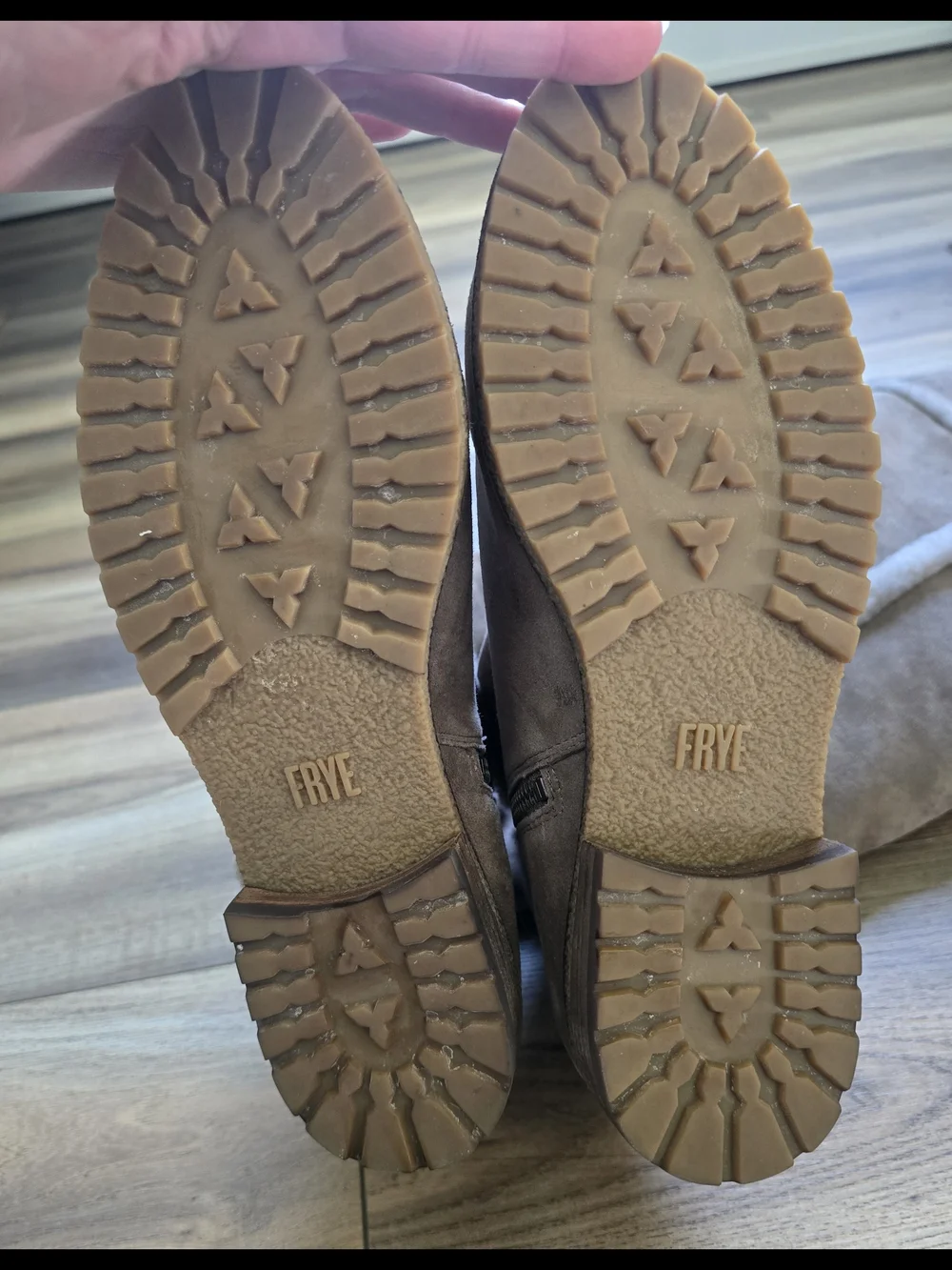 Frye Suede Riding Boots in Taupe Size 7